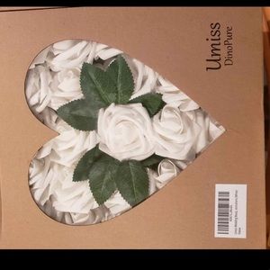 White artificial flowers